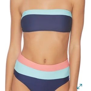 SPLENDID Colorblock High Waisted Bikini